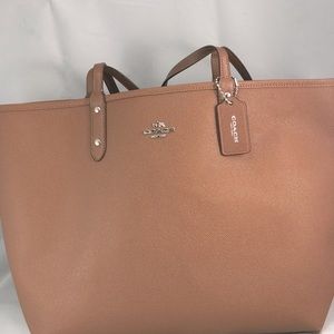 Coach Reversible City Coach Brown /Yellow Tote.